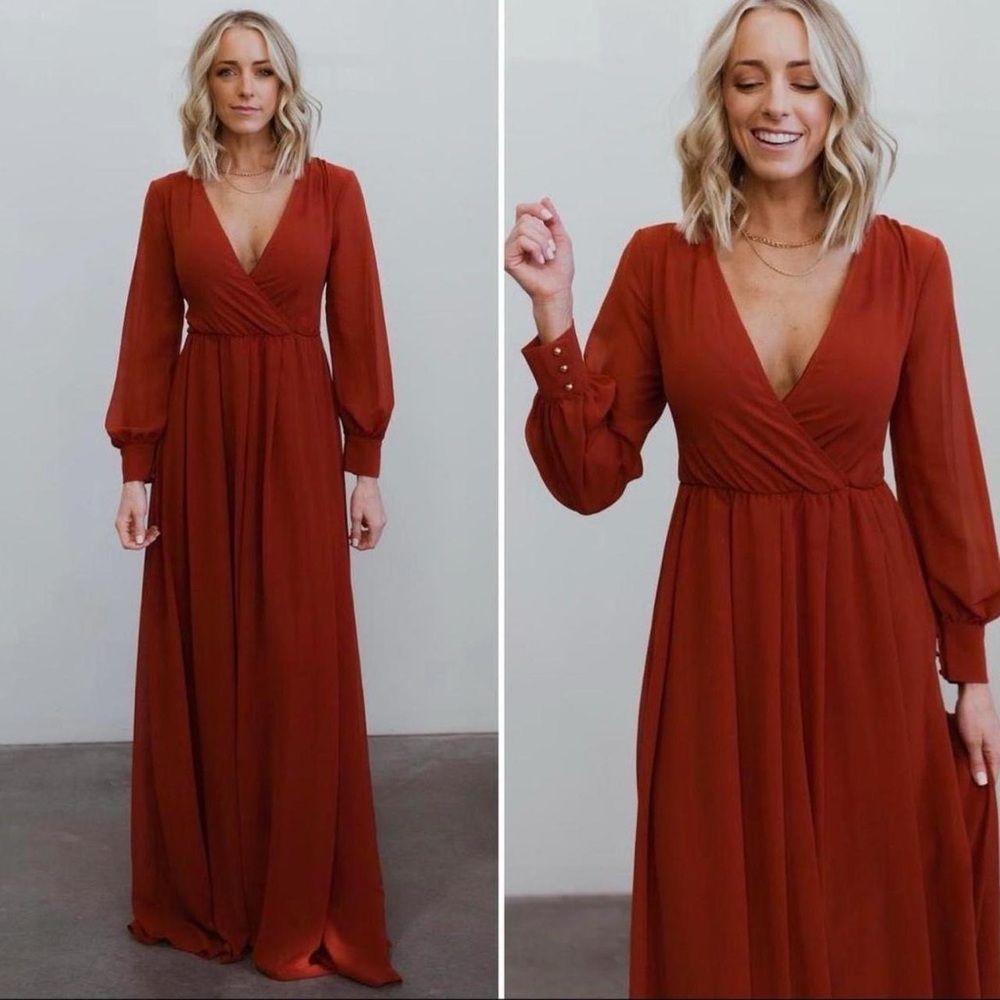 Baltic Born Elegant Rust Maxi Dress